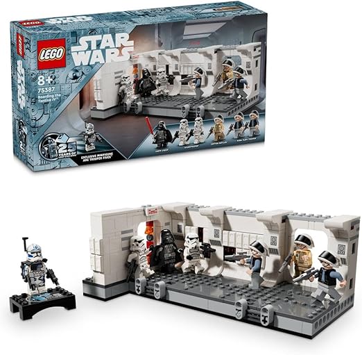 LEGO Star Wars Boarding the Tantive IV Set, A New Hope Buildable Toy for 8 Plus Year Old Boys, Girls & Kids, with 7 Minifigures Incl. Darth Vader & 25th Anniversary ARC Trooper Fives, Gift Idea 75387