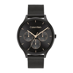 Calvin Klein TIMELESS MESH MF Women's Watch, Analog - Black