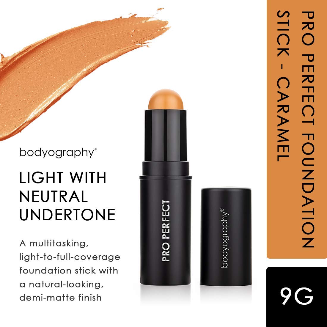 BODYOGRAPHY: Pro Perfect Foundation Stick Caramel Med/Warm Golden