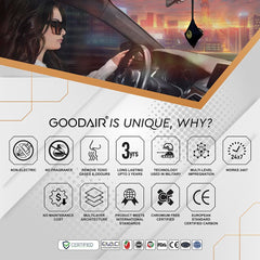 GOODAIR Royal Premium Non-electric Car Air Purifier | Certified to Absorb Toxic Gases (Super Black)