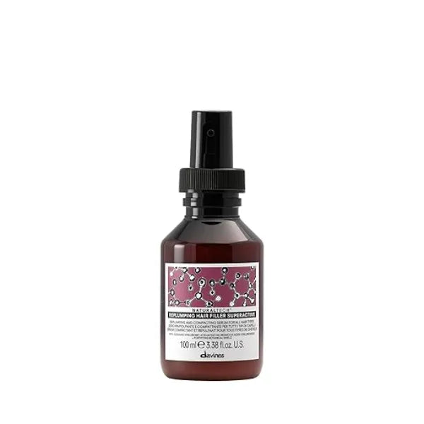 Davines Naturaltech REPLUMPING Hair Filler Superactive, Leave In Treatment To Invigorate, Add Shine And Fullness, Anti Humidity Styling Protection, 3.38 Fl Oz