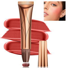 Cream Contour Beauty Wand,Xcreando Liquid Contour Stick with Cushion Applicator Silky Liquid Bronzer Stick Waterproof Lightweight Face Concealer Contouring with Natural Matte Finish(#03 Peach Blush)