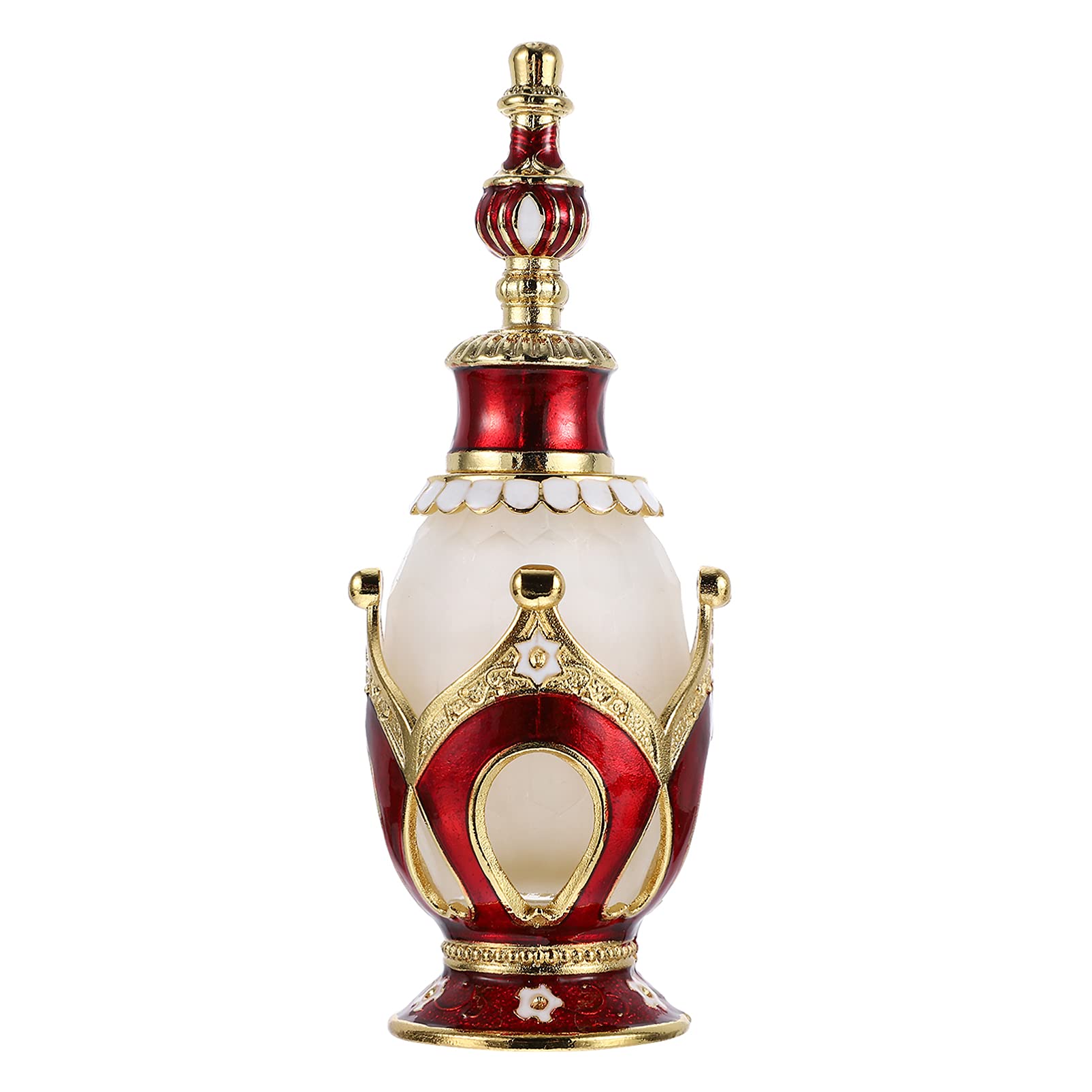 Beaupretty 25ml Empty Refillable Perfume Bottle Vintage Perfume Bottle Middle Eastern Style Glass Container for Perfumes & Essential Oils (Red)