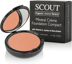 SCOUT Cosmetics Crème Compact Foundation with Vitamin E, Joboba & Shea Butter Golden