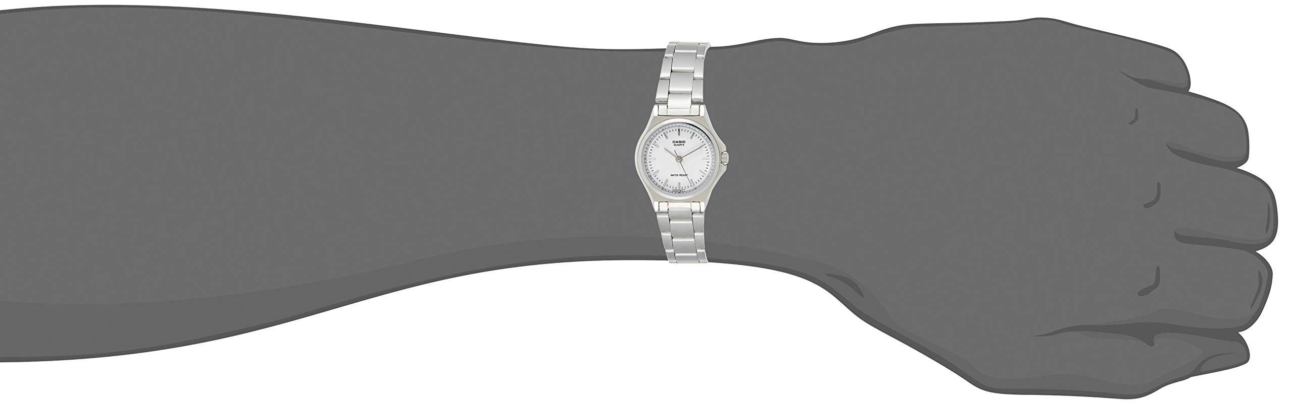 Casio Womens Quartz Watch, Analog Display and Leather Strap