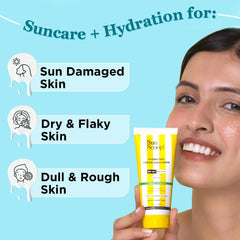 Sunscoop Hydrating Sunscreen | SPF 50+, PA++++ | Mineral Oil & Petroleum Free | Hydrating | Non-Comedogenic | No white cast | 45g
