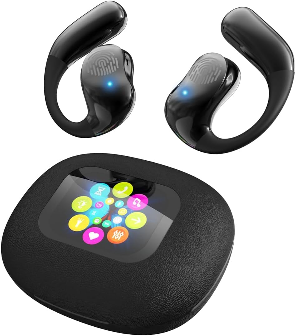 NALACAL Translation Earbuds, Real-Time AI Language Translator Earphones with 144 Languages, Offline Mode, Touchscreen, Long Battery Life, Portable Wireless Earbuds for Travel & Business – Black