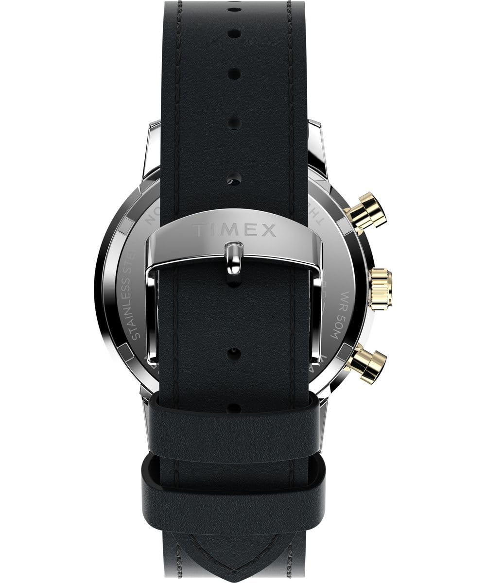 Timex Marlin Men's Chronograph Watch with Leather Strap - bronze