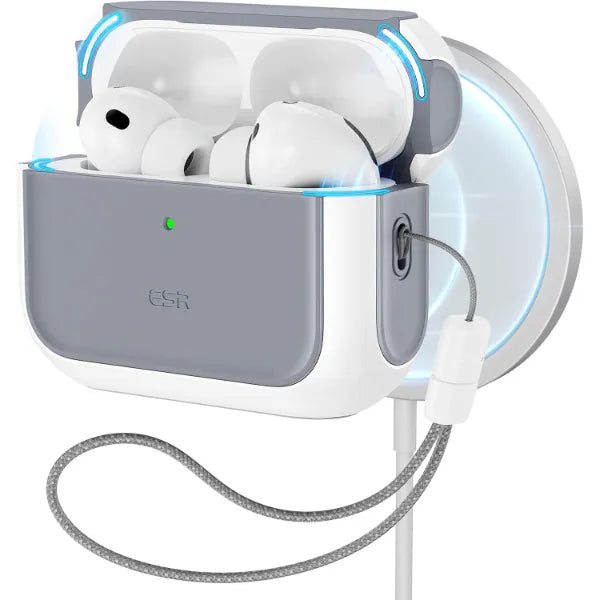 ESR for AirPods Pro 3 Case, Compatible with AirPods Pro 3rd Generation Case (2025), Compatible with MagSafe, Full Drop Protection Cover with Lanyard, White