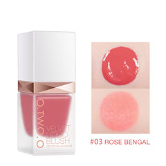 NOVOLAN Liquid Blush 15ml Cream Blush Wet Makeup Sweet Cheeks Blush Matte Pot Blusher, Natural Color Liquid Blush Long-Lasting Matte Silky Delicate Rouge Beauty Makeup (#03)
