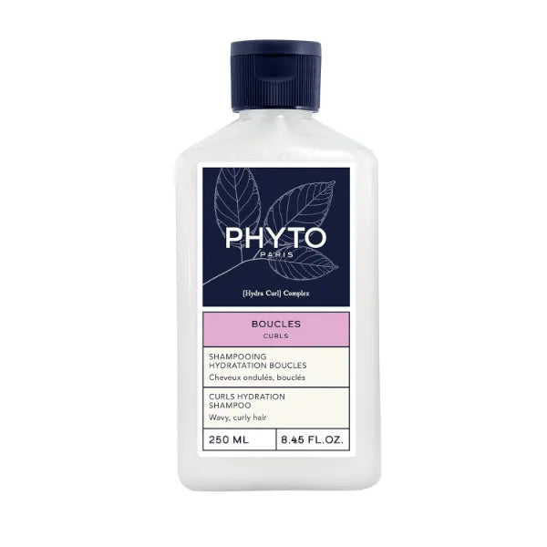 PHYTO CURLS Hydration Shampoo, Sulfate-Free, Silicone-Free, Nourishing Cleanser for Wavy & Curly Hair (2A–3A), Enhances Curl Definition & Shine, 8.45 fl oz