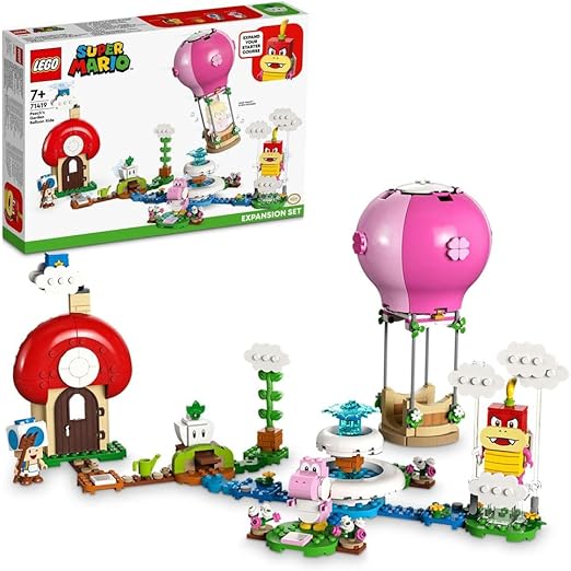 LEGO Super Mario Peach’s Garden Balloon Ride Expansion Set 71419 Building Toy Set (453 Pieces)