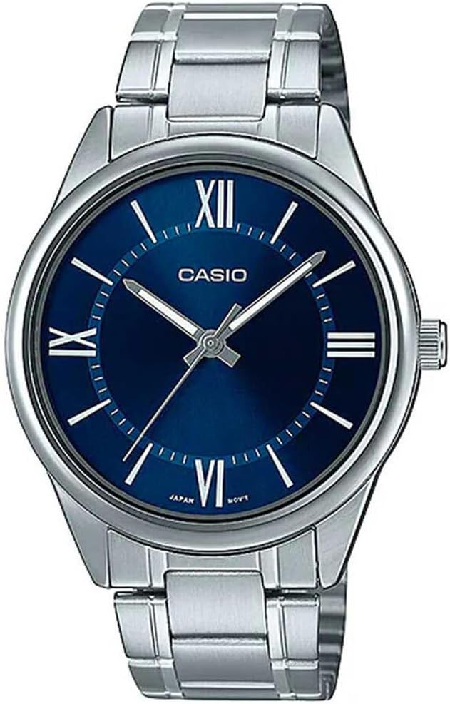 Casio Men's Watch - MTP-V005D-2B5UDF Blue Dial, Silver Band