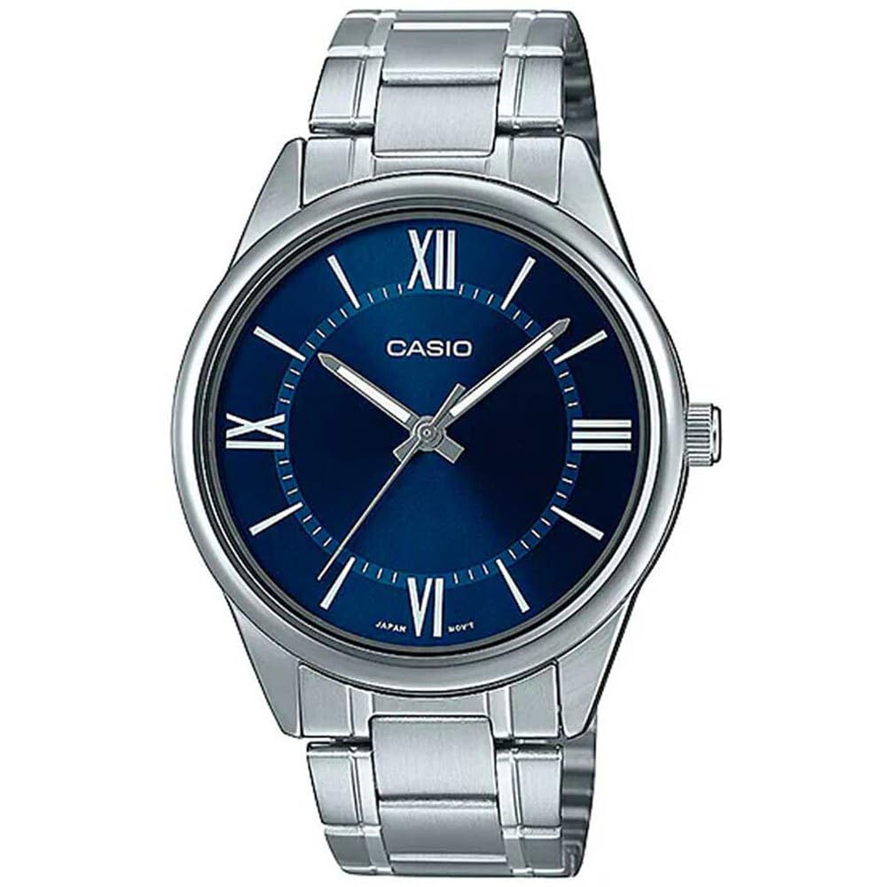 Casio Men's Watch - MTP-V005D-2B5UDF Blue Dial, Silver Band