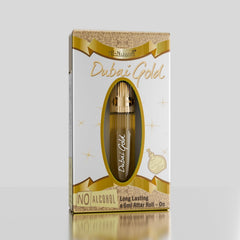 Al-Nuaim Dubai Gold Alcohol Free Attar Roll On for Men - Pack of 4 (6ml Each) | Exquisite & Long Lasting Fragrance