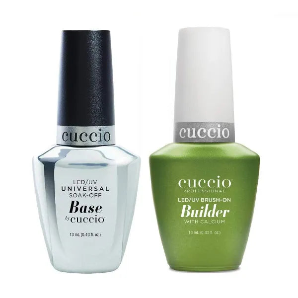 Cuccio LED/UV Universal Base Soak Off & Brush On Builder 0.43oz Duo Set