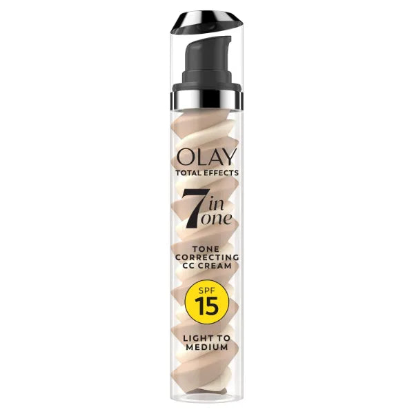 Olay Total Effects Tone Correcting Face Moisturizer with Sunscreen SPF 15, Light to Medium - 1.7 Ounces