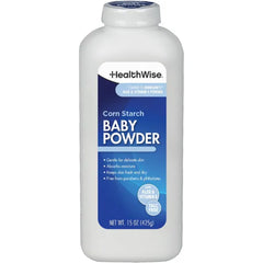 HealthWise Corn Starch Baby Powder, Talc-Free, 15 oz