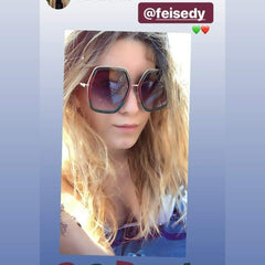 FEISEDY Women Large Hexagon Inspired Sunglasses Fashion Irregular Design Style Geometric B2503