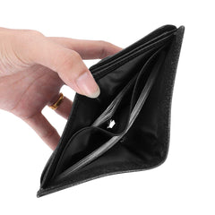 HAWEE Trifold Billfold RFID Blocking Cowhide Leather Wallet for Men 10 Card Slots 2 ID Windows with Coin Pocket - Black Lichi Grain