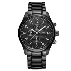 Curren Men's White Dile Stainless Steel Watch 8046