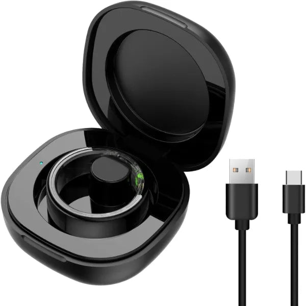 Smart Ring Charging Case, Only Compatible Fitness Ring with Magnetic Charging Port, Portable Smart Ring Charger Cable for R02 R03 R06 R11M R8 H01 R02 SR05