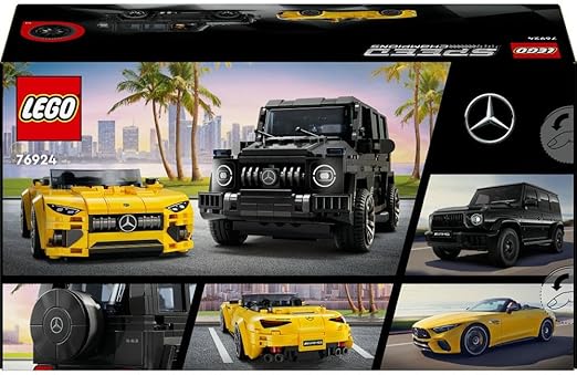 LEGO Speed Champions Mercedes-AMG G 63 & Mercedes-AMG SL 63 Car Toys, Vehicle Playset for Kids, 2 Building Sets with 2 Driver Minifigures, Gift for 10 Plus Year Old Boys and Girls 76924