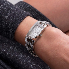 GUESS Crystal Chain Watch