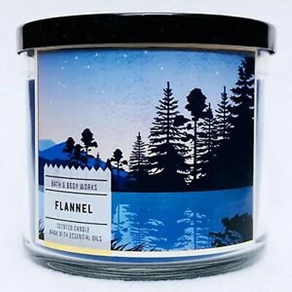 Bath & Body Works 3-Wick Scented Candle in Flannel 14.5 Ounces