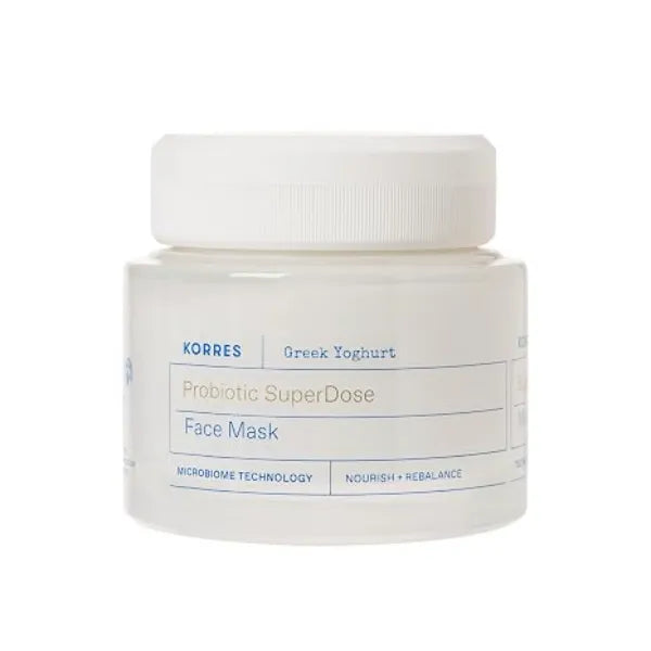 KORRES Greek Yoghurt Probiotic Superdose Face Mask, Skin Reset In 10 Minutes, Creamy Rinse Off Hydration, Nourishing Treatment For Dry, Oily, Sensitive, Combination Skin Types, 3.38 Fl Oz