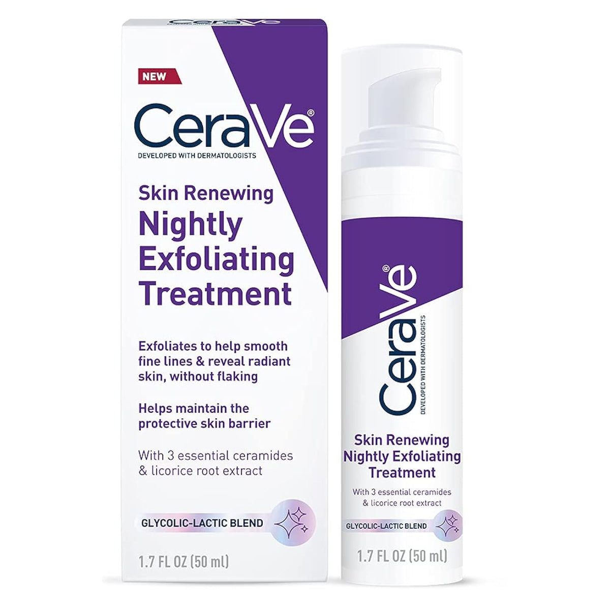CeraVe Anti Aging Face Serum with Glycolic Acid, Lactic Acid, and Ceramides | Dark Spot Corrector for Face | 1.7 Ounce, 1.7 Fl Oz (Pack of 1)