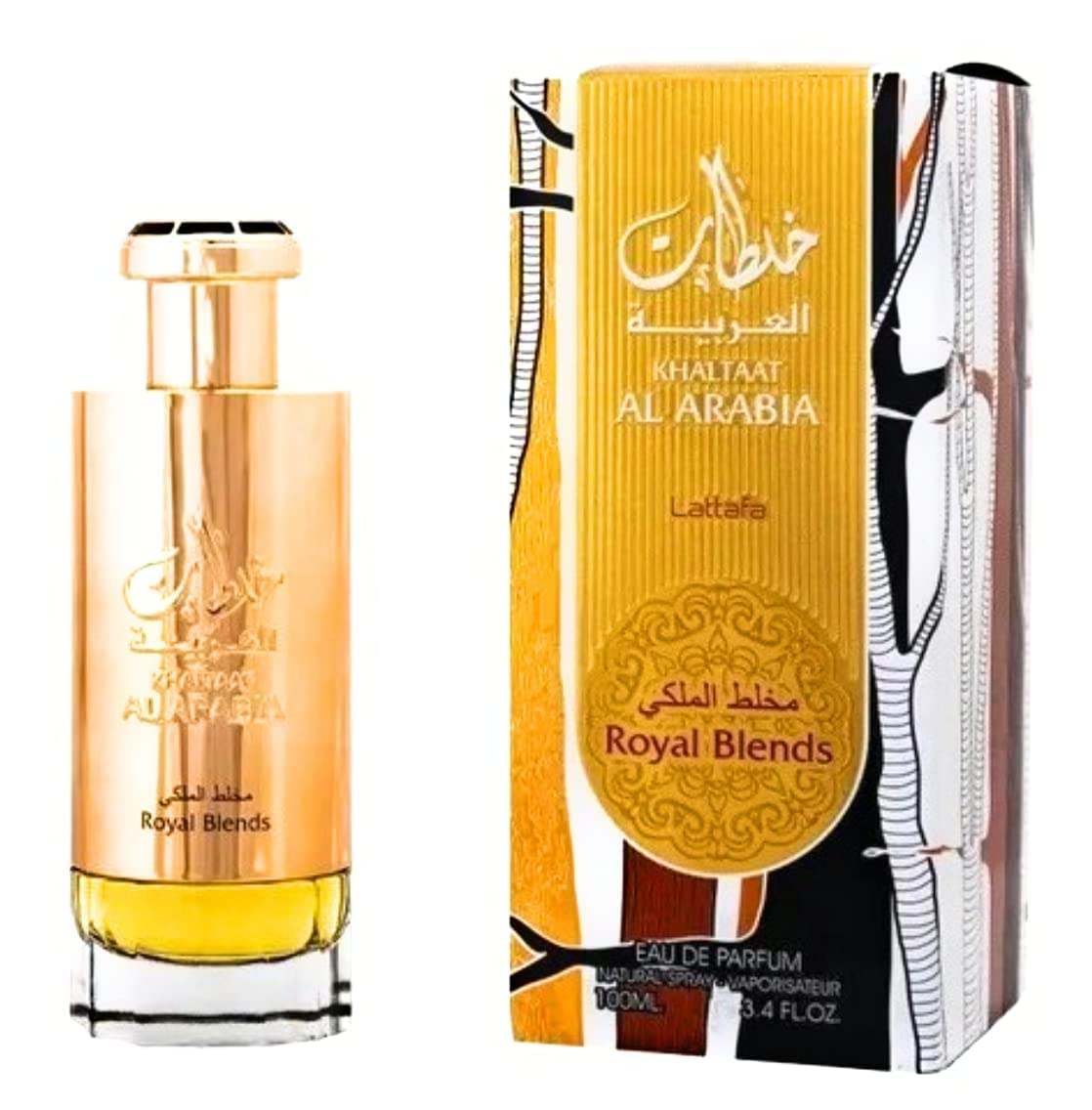 Lattafa Prestige Khaltat Al Arabia for Unisex Eau de Parfum Spray, 3.4 Ounce