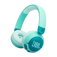 JBL Junior 320BT Wireless Bluetooth Headphones with Built-in Microphone for Kids, 50 Hours Playtime, Safe Sound, Low Noise, Easy Operation, Sticker Set, Green
