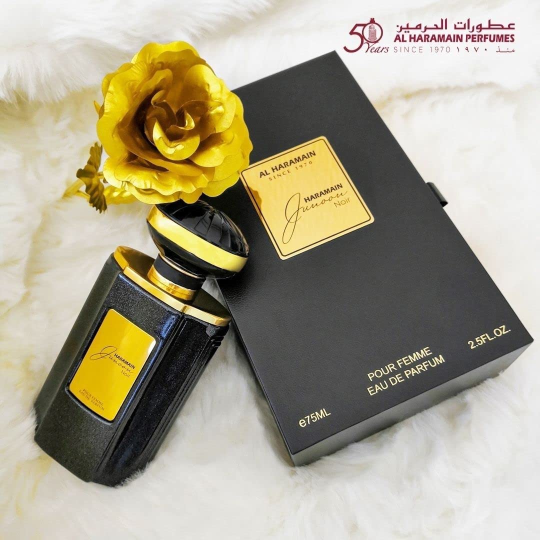 Al Haramain Junoon Noir Eau de Perfume for Unisex, 75 ml