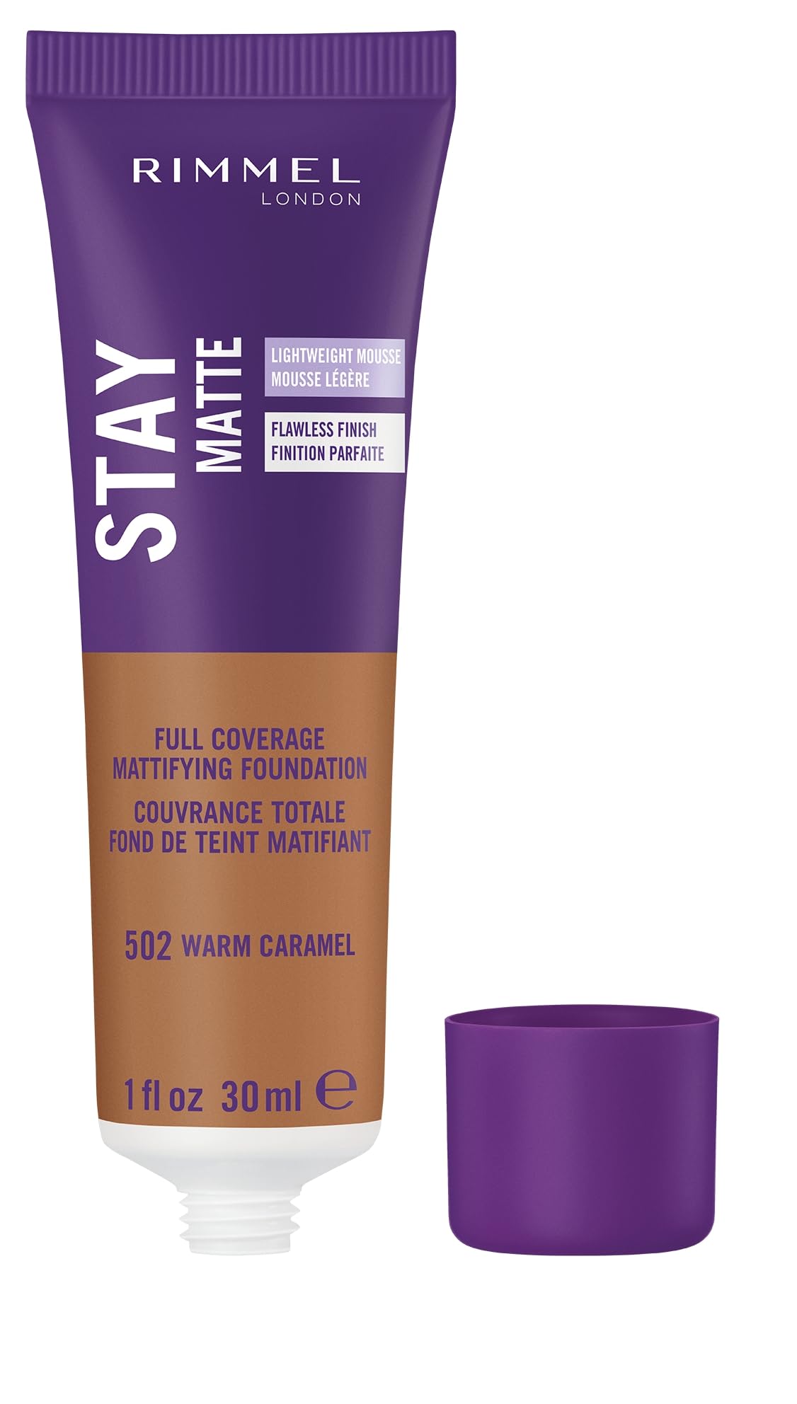 Rimmel Stay Matte Foundation, Warm Caramel, 1Oz