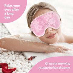 THMINS Cold Face Eye Mask Ice Pack Reduce Face Puff,Dark Circles,Gel Beads Hot Heat Cold Compress Pack,Face SPA for Woman Sleeping, Pressure, Headaches, Skin Care………