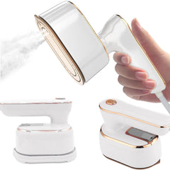 ROUNY Travel Mini Steamer Iron for Clothes, Portable Handheld Ironing Machine, Travel Small Size 180° Rotating Steamer, Travel College Dorm Home Essentials Garment Steamer for Clothes - White