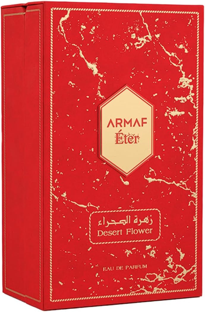 Armaf Eter Desert Flower Red Eau De Parfum, Perfumes For Men and Women 100ml, Amber Woody Fragrance, Long Lasting, Unisex Perfume