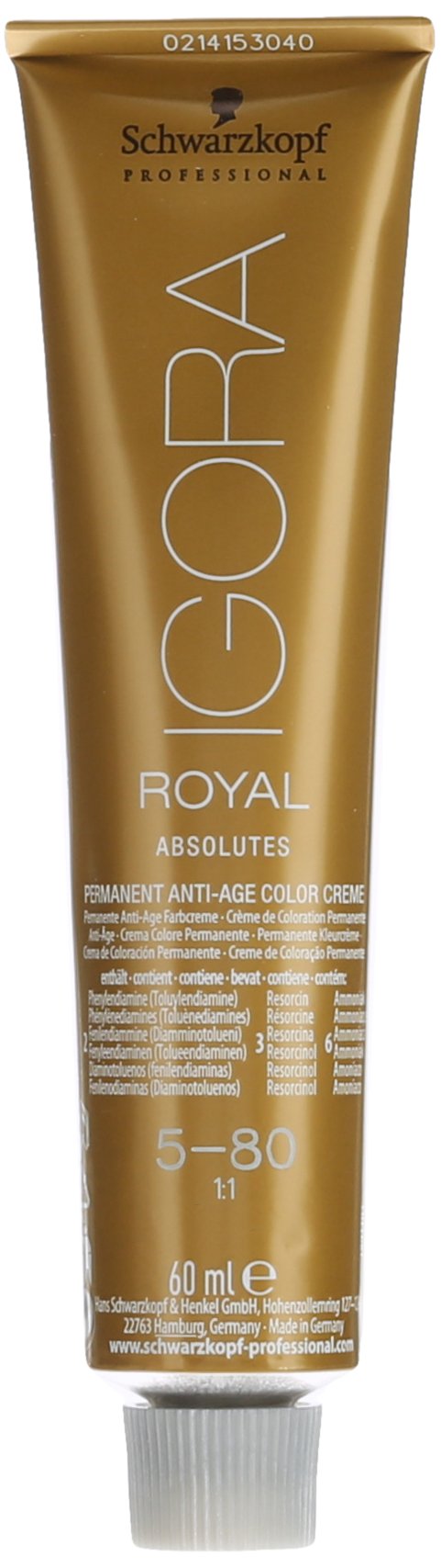Schwarzkopf Igora Royal Hair Color 5-80 Light Brown Red Natural – 60 ml