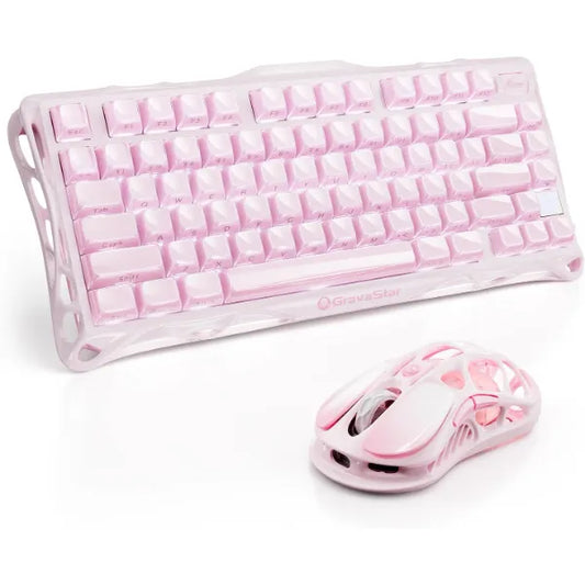 GravaStar Mercury K1 Keyboard & M1 Pro Mouse - Sakura Pink