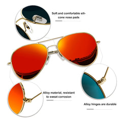 KANASTAL Polarized Sunglasses for Women and Men, Metal Frame Sun Glasses Retro Shades for Mens Driving Outdoor Military Style 100% UV400 Protection