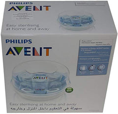 Avent Microwave Feeding Bottles Sterilizer Device - White and Blue