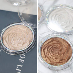 NLLNT Rose Highlight Powder Glow Bronzer Highlighter Brightening Blush Contour Illuminator Metallic Shimmer