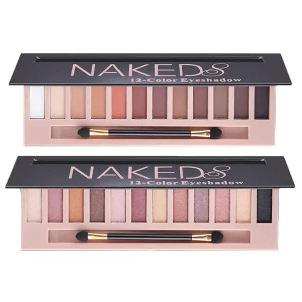 BestLand 2-Pack Nude Eyeshadow Palette – 12 Color Matte & Shimmer Waterproof Set