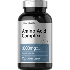 Horbäach Amino Acid Complex 3000mg 250 Caplets Non GMO, Gluten Free Supplement