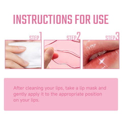 6PCS Collagen Moisturizing Lip Mask, Crystal Lip Care Pads for Hydrating, Plumping, and Smoothing Chapped Lips – Reduces Fine Lines, Anti-Aging, Firming, and Moisturizing Essence for Soft, Sexy Lips