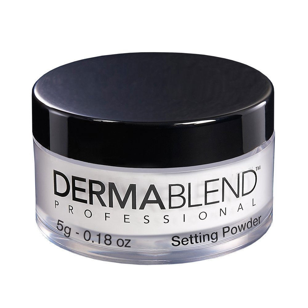 DERMABLEND Loose Setting Powder, Translucent Face Powder Makeup & Finishing Powder, Mattifying Finish and Shine Control, Travel Size .18oz., 5g - 0.18 Ounce