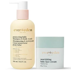 Evereden Protecting Baby Body Wash and Shampoo, Baby Face Cream, Fragrence Free Face Lotion, Rich, Non Greasy Moisturizing Cream Moisturizer with Clean Ingredients