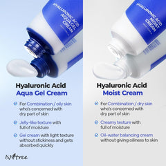 ISNTREE Hyaluronic Acid Aqua Gel Cream 2.71 fl.oz. (80ml) Night Cream, Day Cream, Deep Moisturizing, Skin Protection, Sebum Control, Smoothing |