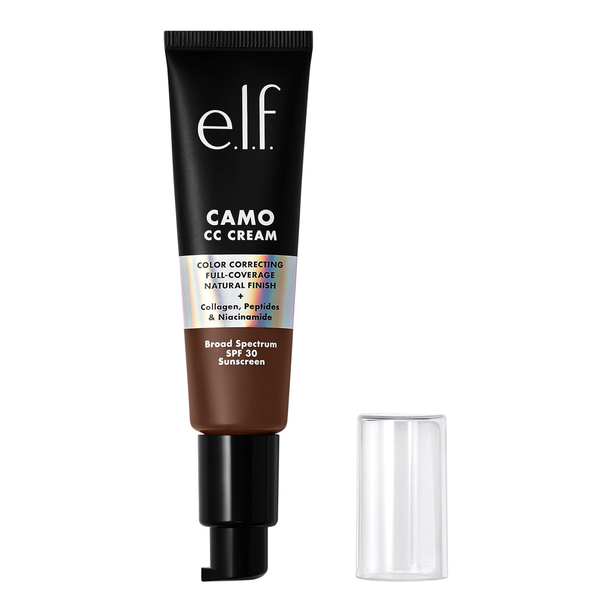 e.l.f. Camo CC Cream, Color Correcting Medium-To-Full Coverage Foundation with SPF 30, Rich 650 C, 1.05 Oz (30g)